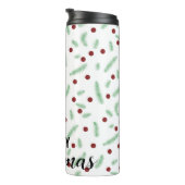 Schattigee polka dot kerstboom rood groen patroon thermosbeker (Geroteerd rechts)