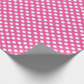 Schattigee Polka Dot Naadloos Patroon op Roze Acht Cadeaupapier (Hoek)