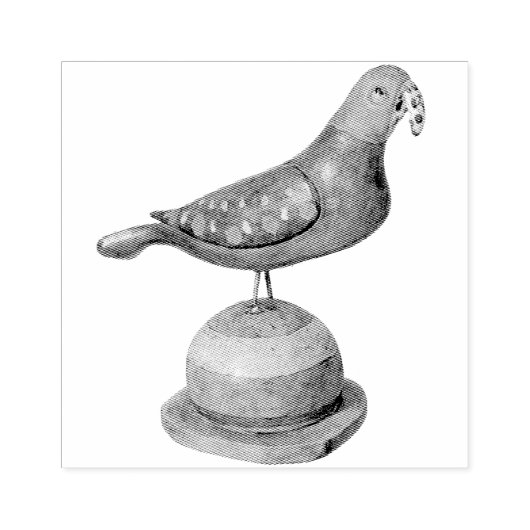Schattigee Polka Dot Parrot Bird  Carving Rubberstempel (Afrduk)