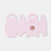 Schattigee Polka Dot Pattern Roze Verjaardag Party Bedankdoosjes (Uitgevouwen)