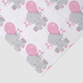 Schattigee Polka Dot Roze Olifanten Meisje Baby Tissuepapier (Detail)