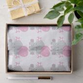 Schattigee Polka Dot Roze Olifanten Meisje Baby Tissuepapier (Geschenk)