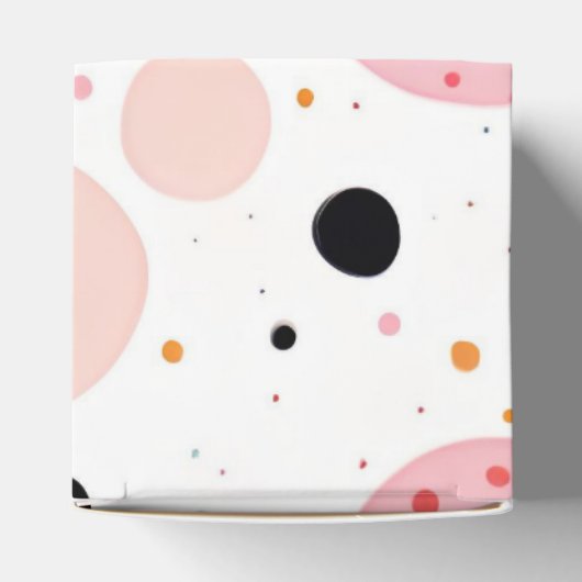 Schattigee polka dot vlekkerig patroon wit bedankdoosjes (Bovenkant)