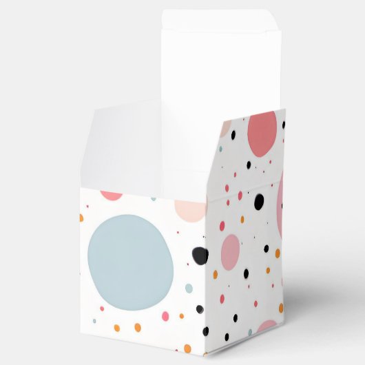 Schattigee polka dot vlekkerig patroon wit bedankdoosjes (Geopend)