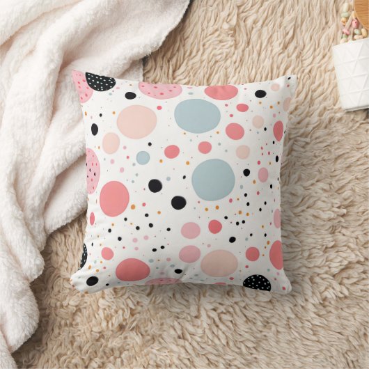 Schattigee polka dot vlekkerig patroon wit kussen (Deken)