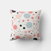 Schattigee polka dot vlekkerig patroon wit kussen (Achterkant)