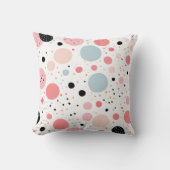Schattigee polka dot vlekkerig patroon wit kussen (Voorkant)