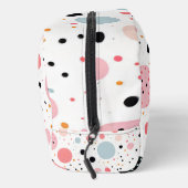 Schattigee polka dot vlekkerig patroon wit toilettasje (Rechts)