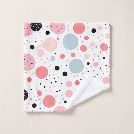Schattigee polka dot vlekkerig patroon wit washandje (Wasdoekje)