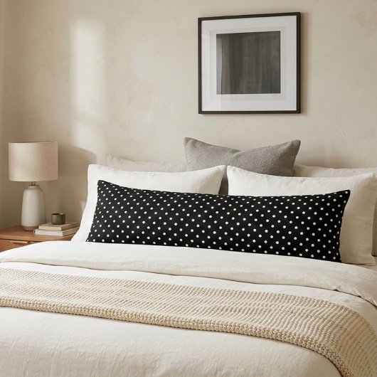 Schattigee polka dot zwart-wit elegant lichaamskussen