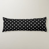 Schattigee polka dot zwart-wit elegant lichaamskussen (Voorkant)