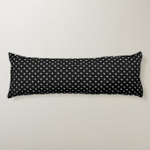 Schattigee polka dot zwart-wit elegant lichaamskussen (Voorkant)