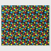 Schattigee Polka Dots op Zwart FUN Cadeaupapier (Vlak)