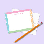 Schattigee Polka Dots Pastel Spring Easter Station Notitiekaartje