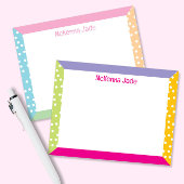 Schattigee Polka Dots Pastel Spring Easter Station Notitiekaartje