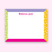 Schattigee Polka Dots Pastel Spring Easter Station Notitiekaartje