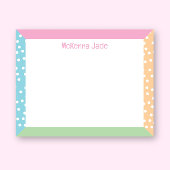 Schattigee Polka Dots Pastel Spring Easter Station Notitiekaartje