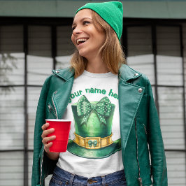 Schattigee Polka Dotted Bow op Leprechaun Top Hat