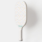 Schattigee polka stippen in pastelkleuren pickleball paddle (Links)