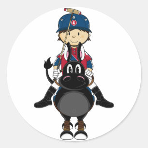 Schattigee Polo Player Sticker
