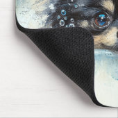 Schattigee Pommerse hond in bad Muismat (Hoek)