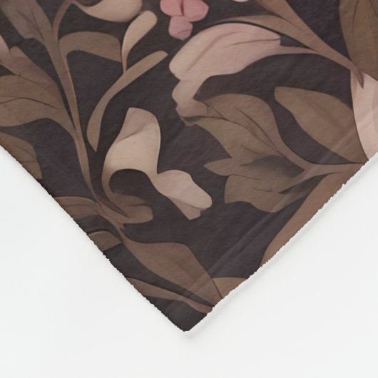 Schattigee Pommerse Hond Roze Bloemen Fleece Deken (Hoek)