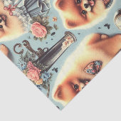 Schattigee Pommerse illustratie Tissuepapier (Detail)