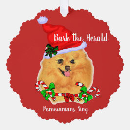 Schattigee Pommerse Kerstman Ornament Kaart