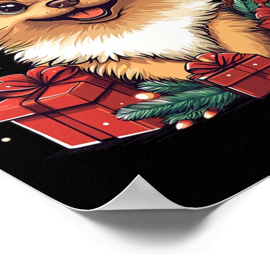 Schattigee Pommerse Kerstmuts Grappige Kerstgedich Poster (Hoek)