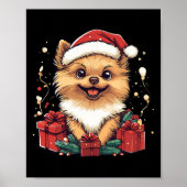 Schattigee Pommerse Kerstmuts Grappige Kerstgedich Poster (Voorkant)