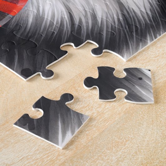 Schattigee Pommerse Rode Nerd Bril Custom Naam Legpuzzel (Zijkant)