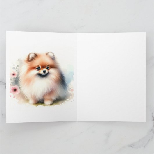 Schattigee Pommerse waterverf illustratie Kaart (Binnen)