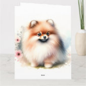 Schattigee Pommerse waterverf illustratie Kaart (Achterkant)