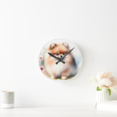 Schattigee Pommerse waterverf illustratie Ronde Klok (Huis)