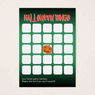 Schattigee Pompoen 5x5 Scary Halloween Party Bingo Visitekaartjes