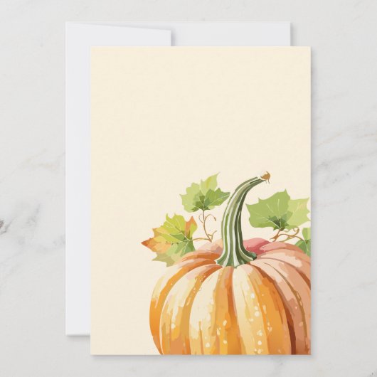 Schattigee pompoen Baby 1e verjaardag Kaart (Achterkant)