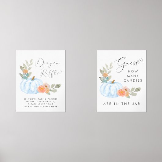 Schattigee Pompoen Baby Jongen Douche Spelletjes P Muurkunst Sets (Voorkant)