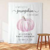 Schattigee pompoen baby meisje douche welkom wandkleed