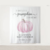 Schattigee pompoen baby meisje douche welkom wandkleed (Voorkant)