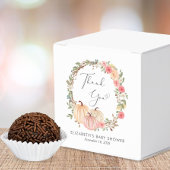 Schattigee pompoen bloemenbaby meisje douche dank  bedankdoosjes