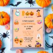 Schattigee pompoen Boo Halloween Bash Invitation Kaart