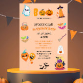 Schattigee pompoen Boo Halloween Bash Invitation Kaart