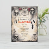 Schattigee pompoen Boo Halloween bash Kaart (Staand voorkant)