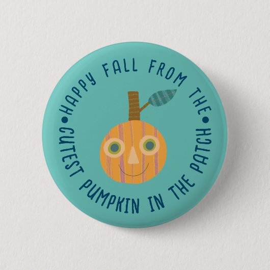 Schattigee pompoen Button (Voorkant)