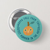 Schattigee pompoen Button (Voorkant /achterkant)