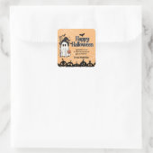 Schattigee pompoen carving ghost Gift Label (Tas)