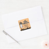 Schattigee pompoen carving ghost Gift Label (Envelop)