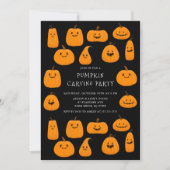 Schattigee pompoen carving Halloween Kaart (Voorkant)