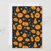 Schattigee pompoen carving Halloween Kaart (Achterkant)