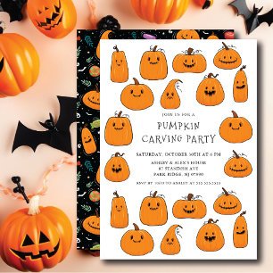 Schattigee pompoen carving Halloween Kaart